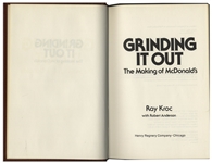Ray Kroc Signed Copy of ''Grinding It Out: The Making of McDonald's'' -- Near Fine